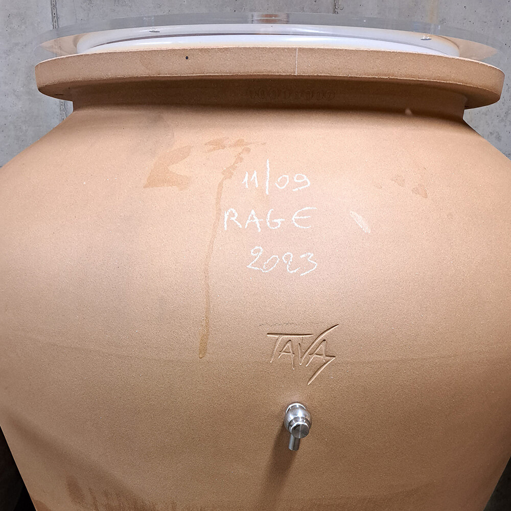 élevage du vin jarre