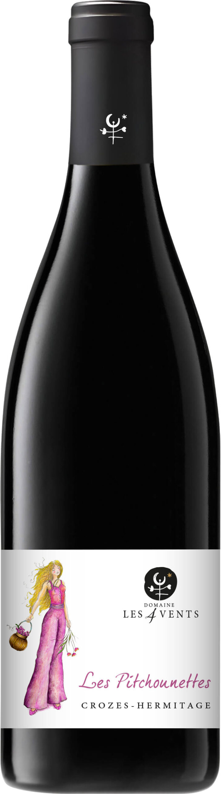bouteille vin rouge crozes hermitage domaine les 4 vents pitchounettes