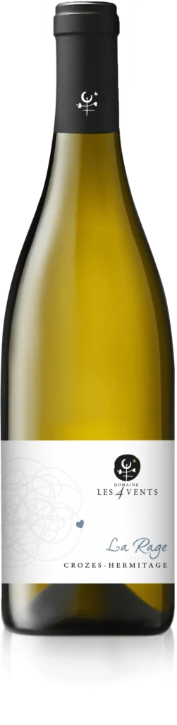 image bouteille vin blanc crozes hermitage domaine les 4 vents reflet la rage