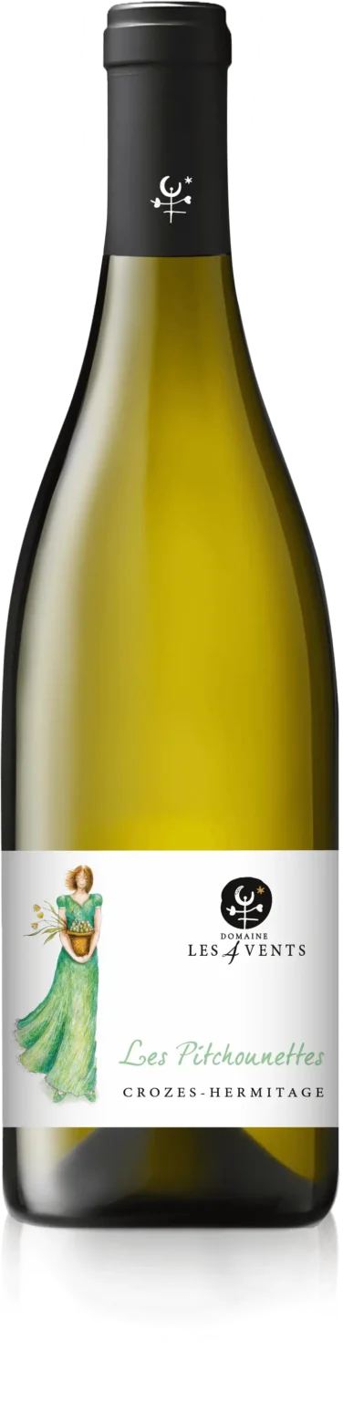 image bouteille vin blanc crozes hermitage domaine les 4 vents reflet pitchounettes