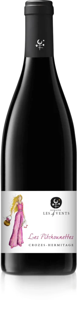 image bouteille vin rouge crozes hermitage domaine les 4 vents reflet pitchounettes